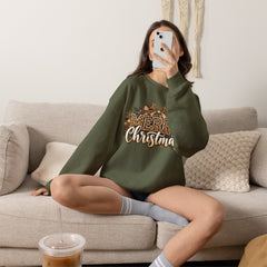 Merry Christmas Vintage Pinecone Design- Leopard Print