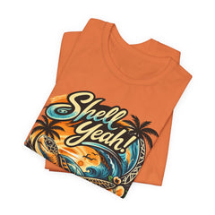 Shell Yeah! Turtle Graphic Tee — Tropical Beach Surf T-Shirt