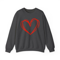 Hand Drawn Heart  - Valentine's Day Sweatshirt