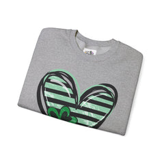 St. Patrick's Day Heart Sweatshirt - Unisex Heavy Blend Crewneck