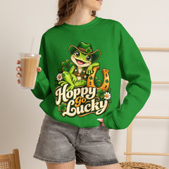 Hoppy Go Lucky Frog St. Patrick’s  Day Sweatshirt