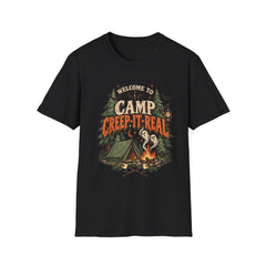 Camp Creep-It-Real T-Shirt — Welcome to Camp Halloween Graphic Tee- BP