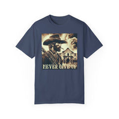 Alamo - Never Give Up - T-shirt - Military Branches, Right to Bear Arms, American Flag