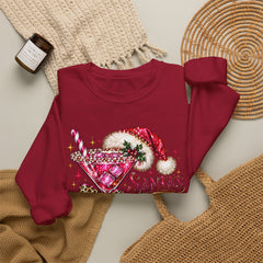 "Santa's Favorite Hot Mess" Sparkle Martini Holiday Christmas Crewneck