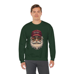 Santa With 'Make Christmas Great Again' Cap Crewneck Sweatshirt