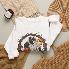 Halloween Ghost Crewneck Sweatshirt – 'Fuh-Cawf' Spooky Pumpkin Design