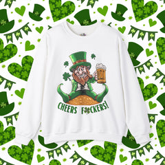 St. Patrick's Day Unisex Crewneck- Cheers Leprechaun