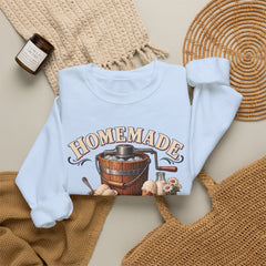 Crewneck Sweatshirt — "Homemade Ice Cream Social" Vintage Ice Cream Maker Design