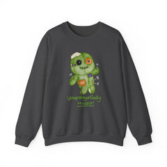 Fun Voodoo Doll Sweatshirt, Unapologetically Myself Crewneck, Cozy Gift for Halloween, Casual Wear, Self-Love Apparel