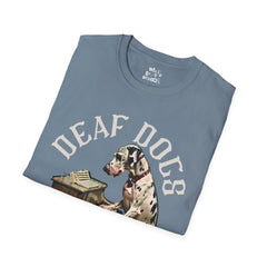 FB Rockstar Dog Unisex T-Shirt - Deaf Dogs Definitely Rock Piano/Keyboard Design