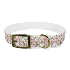 Dog Collar- White and Pink Roses