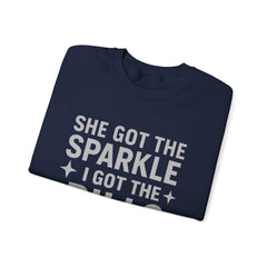 Funny He Gets the Bills & She Gets the Sparkle Unisex Sweatshirt by Gildan