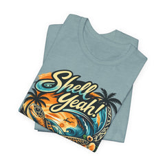 Shell Yeah! Turtle Graphic Tee — Tropical Beach Surf T-Shirt