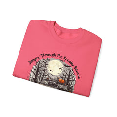 Spooky Adventure Sweatshirt - Jeepin' Through the Spooky Season, Unisex Crewneck, Fall Apparel, Halloween Gift, Cozy Halloween Wear