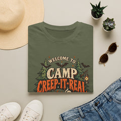 Camp Creep-It-Real T-Shirt — Welcome to Camp Halloween Graphic Tee- BP