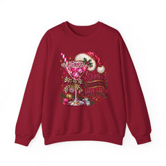 "Santa's Favorite Hot Mess" Sparkle Martini Holiday Christmas Crewneck