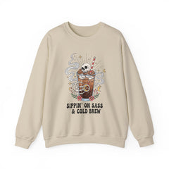 Sassy Coffee Sweatshirt - Cozy Unisex Crewneck, Halloween Fashion, Gift for Coffee Lovers, Fall Apparel, Cute Casual Style