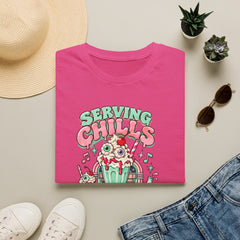 T-Shirt — "Serving Chills" Retro Dessert Graphic Tee (Extra Whipped Cream) - BP - Halloween