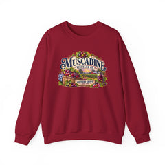 Muscadine Vineyard Crewneck Sweatshirt — Vintage Grape Winery Graphic - Southern Heritage