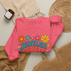 Jewelry Reveal Junkie Sweatshirt by Gildan, Cozy Unisex Crewneck, Gift for Jewelry Lovers