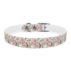 Dog Collar- White and Pink Roses