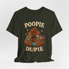 Funny Poop Doopie Emoji Tee, Quirky Graphic, Humorous Apparel, Playful Wear, Fizzing jewelry