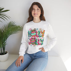 Holly Jolly Crewneck Gildan Sweatshirt — Colorful Christmas Ornament Holiday Sweater