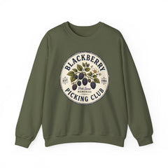 Blackberry Picking Club Crewneck Sweatshirt — Vintage Fruit Patch Design