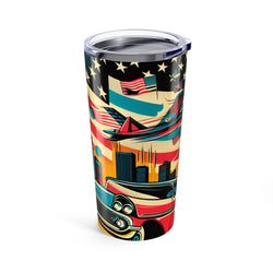 1950s Pop Art inspired Patriotic Art #2 Tumbler 20oz