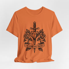 'In Gems We Trust' | Edgy Casual Wear, Gift for Rock Lovers, Men's & Women's Apparel, Perfect for Festivals