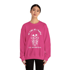 As Far As I Know, I'm Delightful Skeleton Sweatshirt, Crewneck, Halloween Outfit, Casual Wear, Cozy Gift