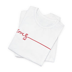 Love Signature T-Shirt – Minimal Red Script Tee