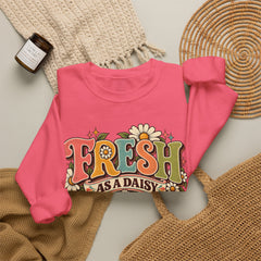 Fresh as a Daisy Crewneck Sweatshirt – Retro Spring Floral Graphic