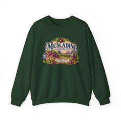 Muscadine Vineyard Crewneck Sweatshirt — Vintage Grape Winery Graphic - Southern Heritage