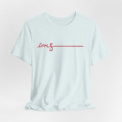 Love Signature T-Shirt – Minimal Red Script Tee
