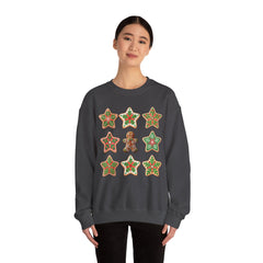 Festive Gingerbread Sweatshirt, Holiday Crewneck, Christmas Gift, Cozy Sweatshirt, Unisex Casual Wear