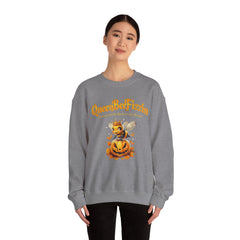 Fall Queen Bee Crewneck Sweatshirt - Halloween Pumpkin Design