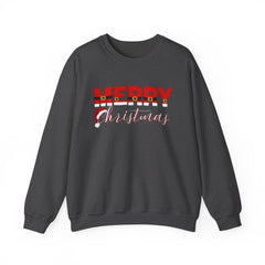 Christmas Crewneck Sweatshirt - Santa's Belt and Hat Design