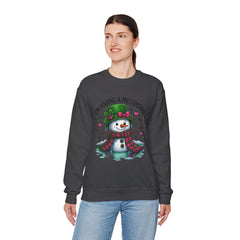 "I'm Having a Meltdown" Beautiful Melting Snowman Christmas Gildan Crewneck