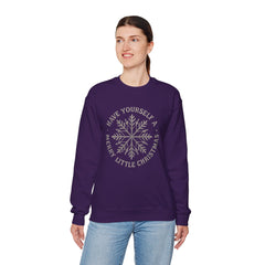 “Have Yourself a Merry Little Christmas” Snowflake Gildan Crewneck Sweatshirt