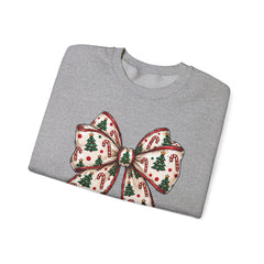 Christmas Bow Crewneck Sweatshirt — Festive Holiday Bow Sweatshirt