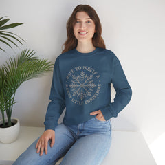 “Have Yourself a Merry Little Christmas” Snowflake Gildan Crewneck Sweatshirt