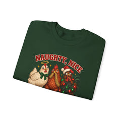 "Naughty, Nice & Slightly Feral" Holiday Christmas Crewneck Sweatshirt