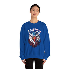 AMERICA - Bald Eagle- Unisex Heavy Blend™ Crewneck Sweatshirt