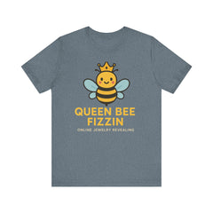 Queen Bee Fizzin' Unisex T-Shirt - Cute Bee Graphic Tee for Bee Lovers