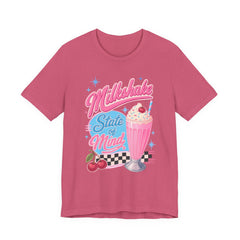 Milkshake State of Mind T-Shirt — Retro Diner Cherry Milkshake Tee