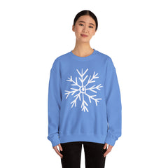 Cozy Snowflake Crewneck Sweatshirt for All Seasons |Hand drawn, Lounging, Holidays, Snow