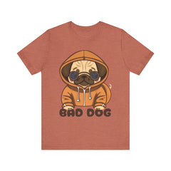 Graphic Tee with Cute Bad Dog Illustration - Unisex Jersey Short Sleeve Tee