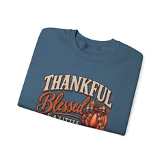 "Thankful, Blessed & a Little Stressed" Fall Pumpkin Sweatshirt
