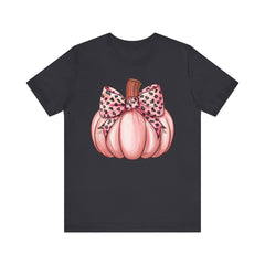 Cute Pink Pumpkin Graphic Tee for Fall, Autumn Shirt, Halloween Top, Harvest Celebration T-Shirt, Seasonal Apparel, Gift Idea